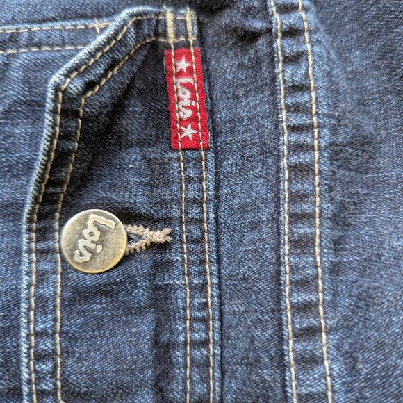 90s Dark Wash Oversized Jean Jacket - Picture 11 of 11